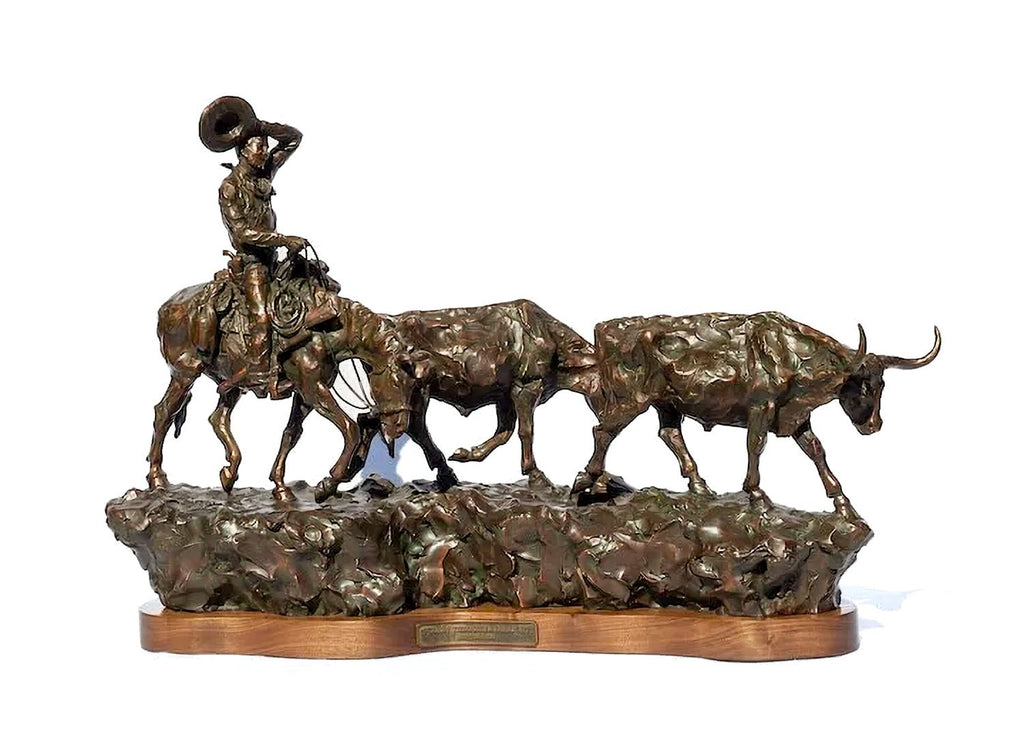 Pushin' Through A Drought (Edition of 30) by Scott Rogers | Bronze | Sage Creek Gallery | Image 1