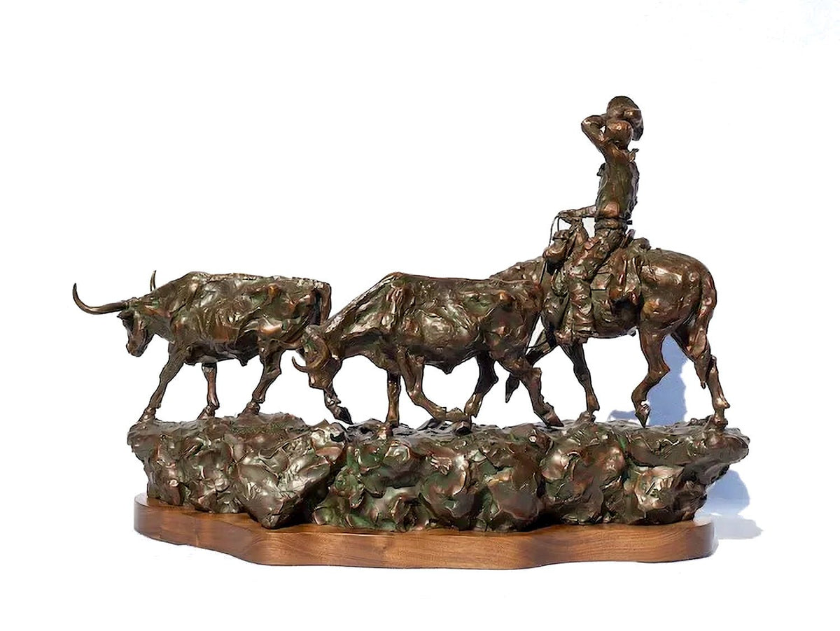 Pushin' Through A Drought (Edition of 30) by Scott Rogers | Bronze | Sage Creek Gallery | Image 6