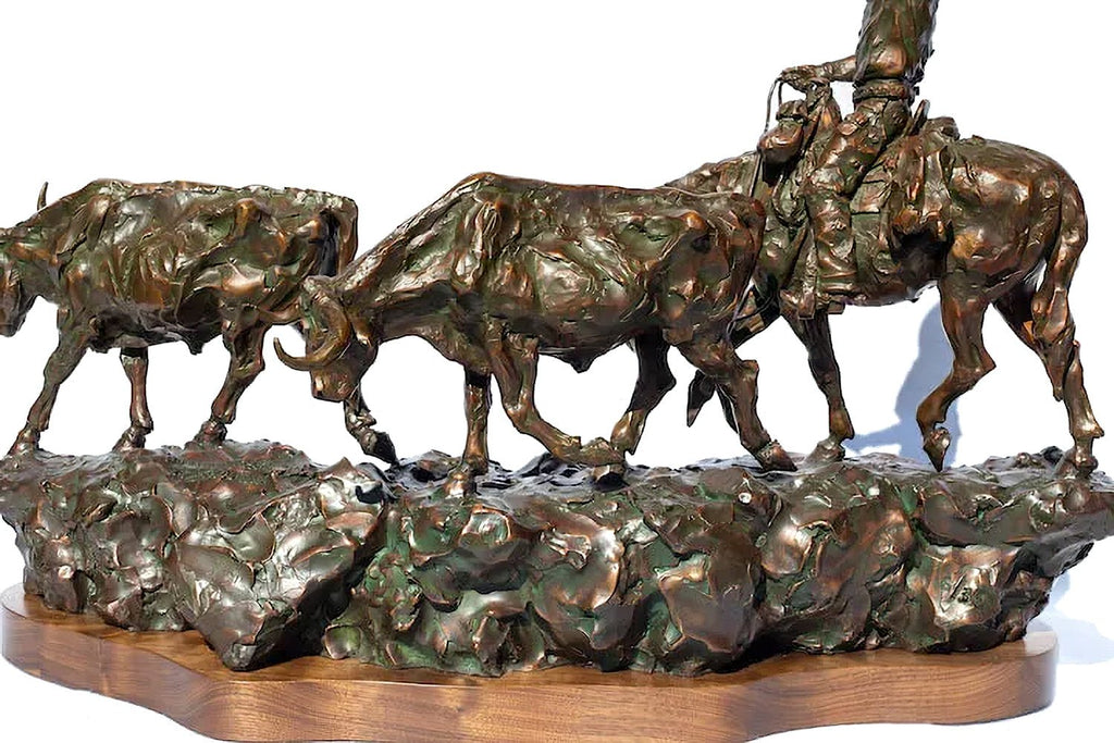 Pushin' Through A Drought (Edition of 30) by Scott Rogers | Bronze | Sage Creek Gallery | Image 7