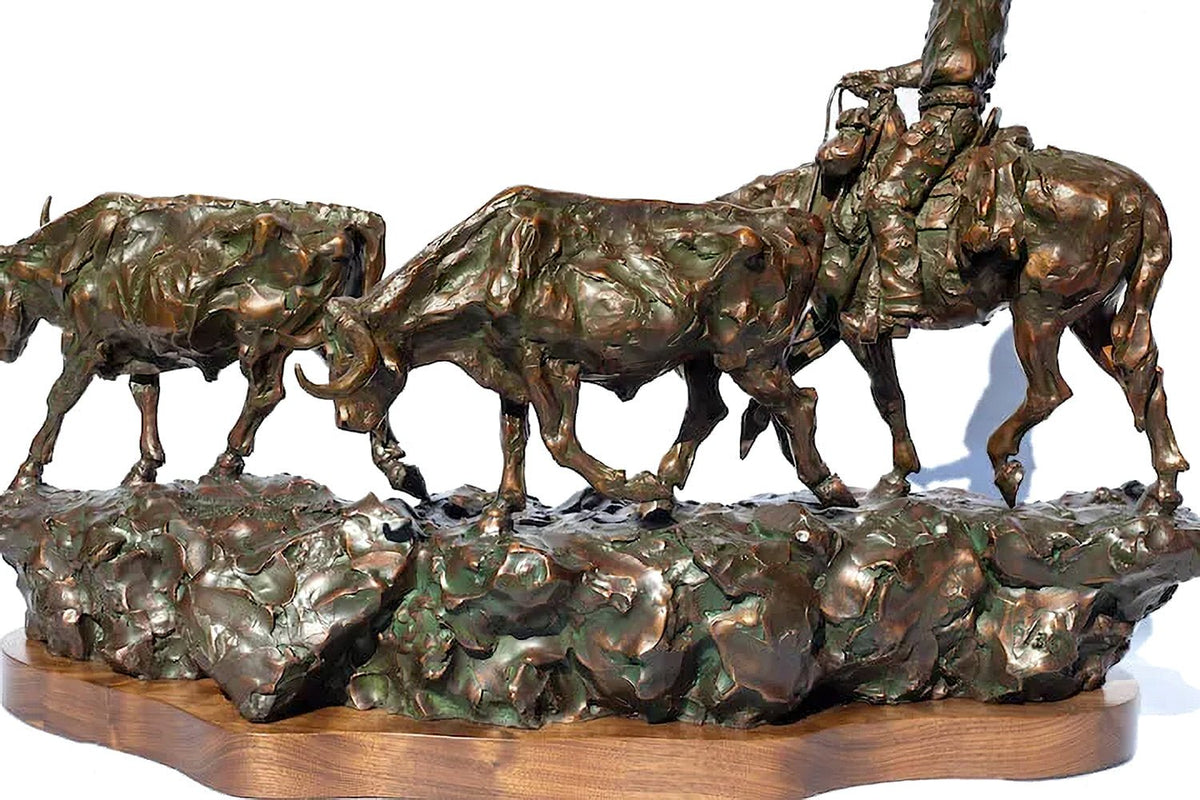 Pushin' Through A Drought (Edition of 30) by Scott Rogers | Bronze | Sage Creek Gallery | Image 7