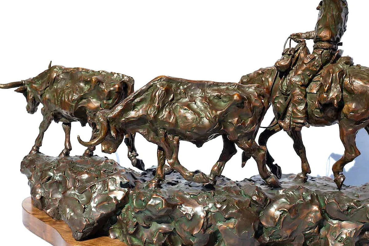 Pushin' Through A Drought (Edition of 30) by Scott Rogers | Bronze | Sage Creek Gallery | Image 8