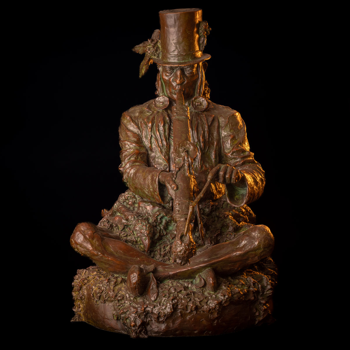 The Chief Celebrates His New Hat (Large) (Edition of 30) by Scott Rogers | Bronze | Sage Creek Gallery | Image 2