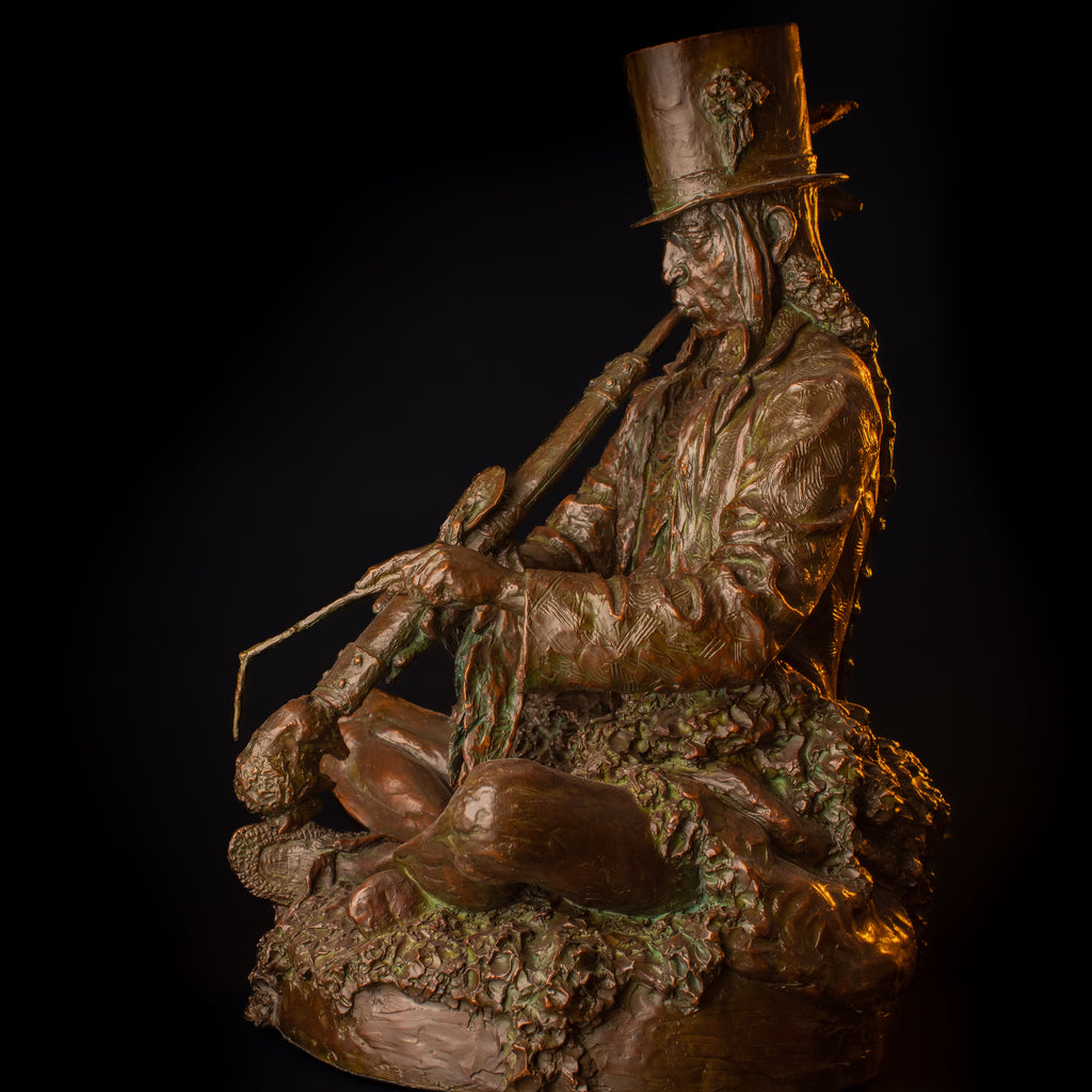 The Chief Celebrates His New Hat (Large) (Edition of 30) by Scott Rogers | Bronze | Sage Creek Gallery | Image 3
