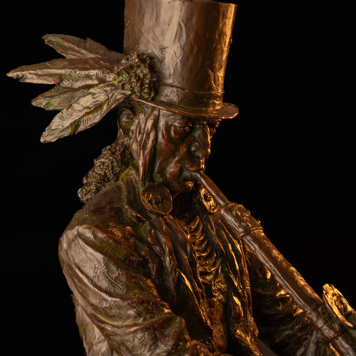 The Chief Celebrates His New Hat (Large) (Edition of 30) by Scott Rogers | Bronze | Sage Creek Gallery | Image 5