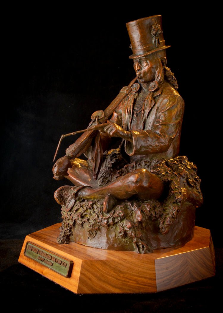 The Chief Celebrates His New Hat (Maquette) (Edition of 30) by Scott Rogers | Bronze | Sage Creek Gallery | Image 2