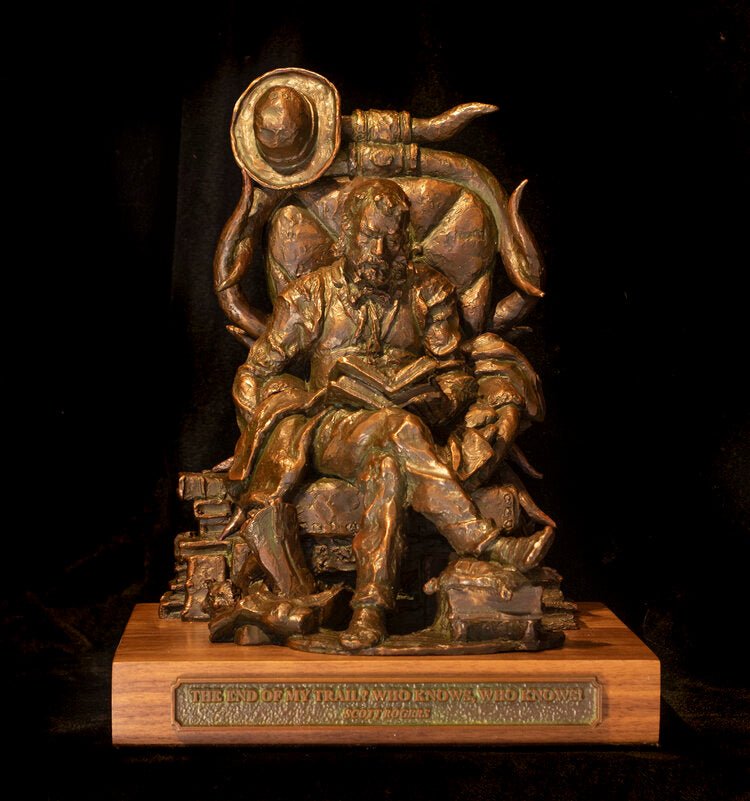 The End of My Trail.. Who Knows? (Edition of 30) by Scott Rogers | Bronze | Sage Creek Gallery | Front 2