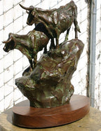 The Fugitives (Edition of 30) by Scott Rogers | Bronze | Sage Creek Gallery | Side