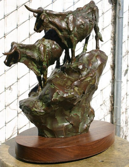 The Fugitives (Edition of 30) by Scott Rogers | Bronze | Sage Creek Gallery | Side