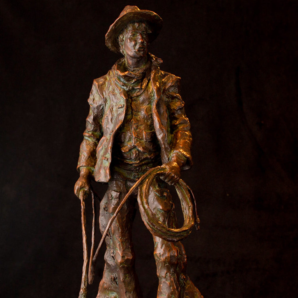 The Horse Wrangler (Edition of 30) by Scott Rogers | Bronze | Sage Creek Gallery | Close Up 1