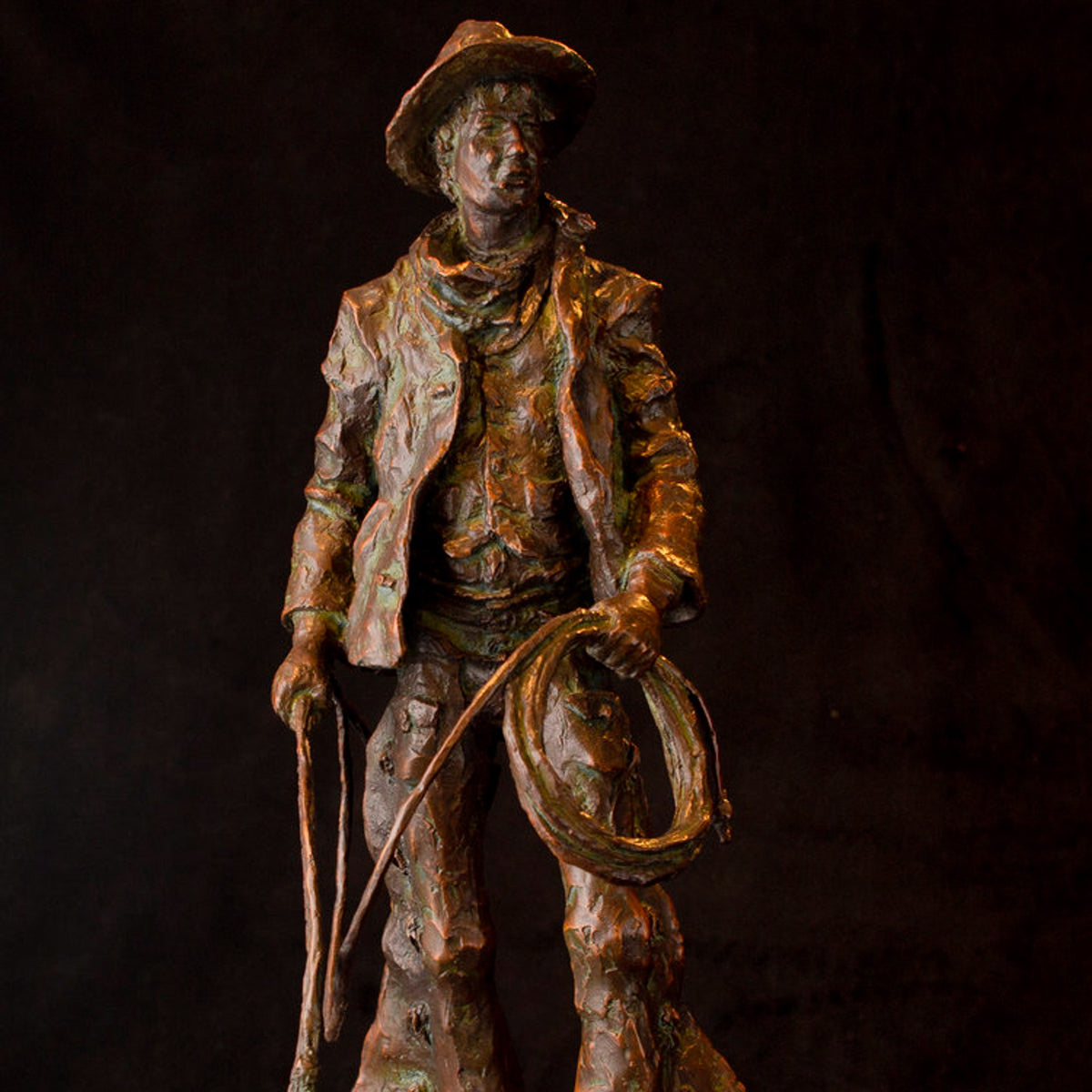 The Horse Wrangler (Edition of 30) by Scott Rogers | Bronze | Sage Creek Gallery | Close Up 1