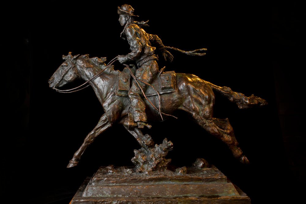 The Pony Express (Edition of 30) by Scott Rogers | Bronze | Sage Creek Gallery | Side 3