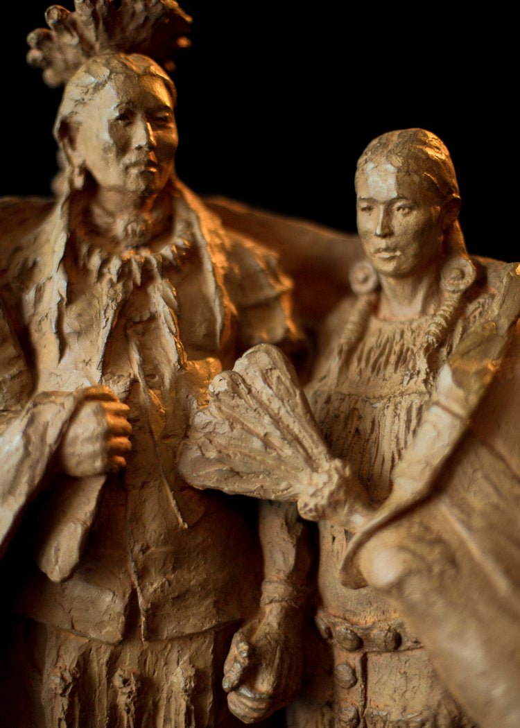 The Wedding Blanket (Edition of 30) by Scott Rogers | Bronze | Sage Creek Gallery | Close Up 1
