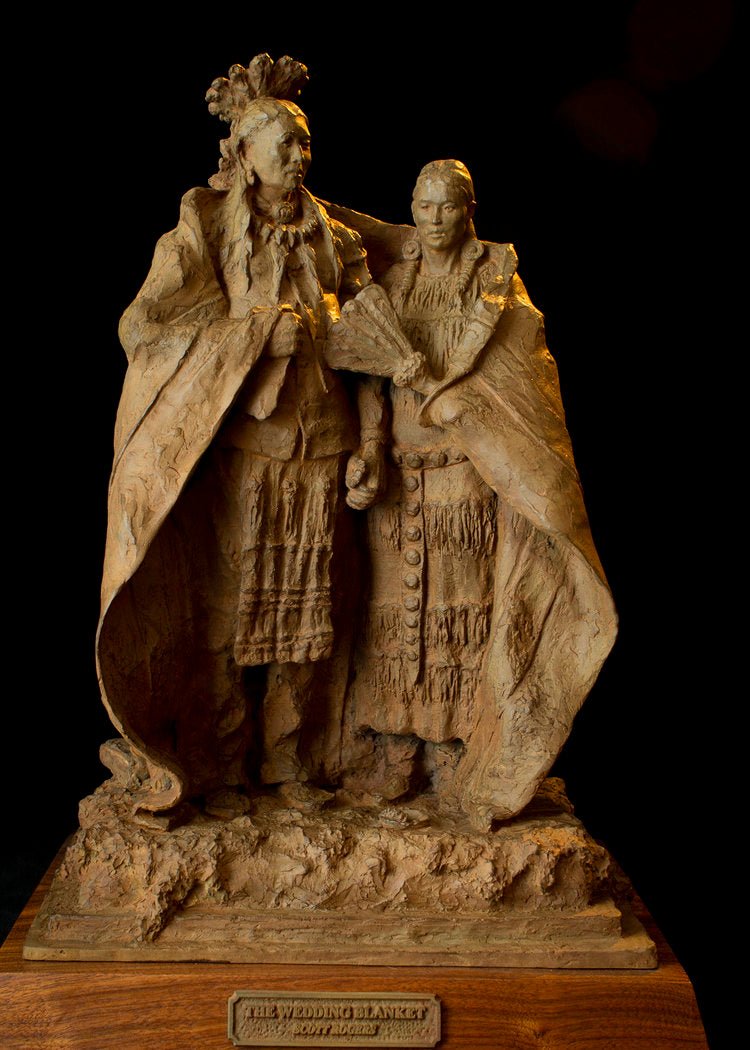 The Wedding Blanket (Edition of 30) by Scott Rogers | Bronze | Sage Creek Gallery | Front 2