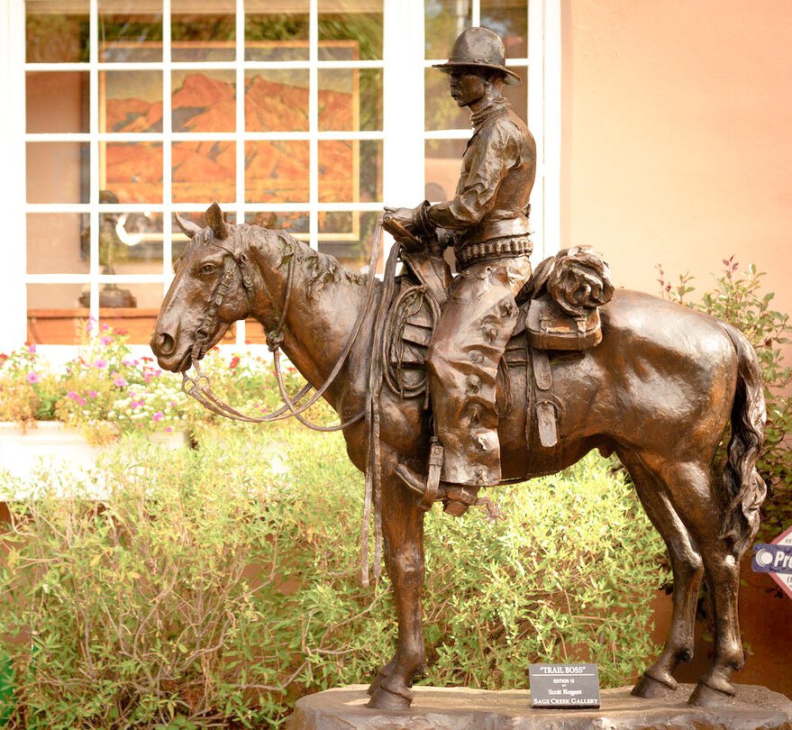 Trail Boss (70% Life Size) (Edition of 15) by Scott Rogers | Bronze | Sage Creek Gallery | Side 1