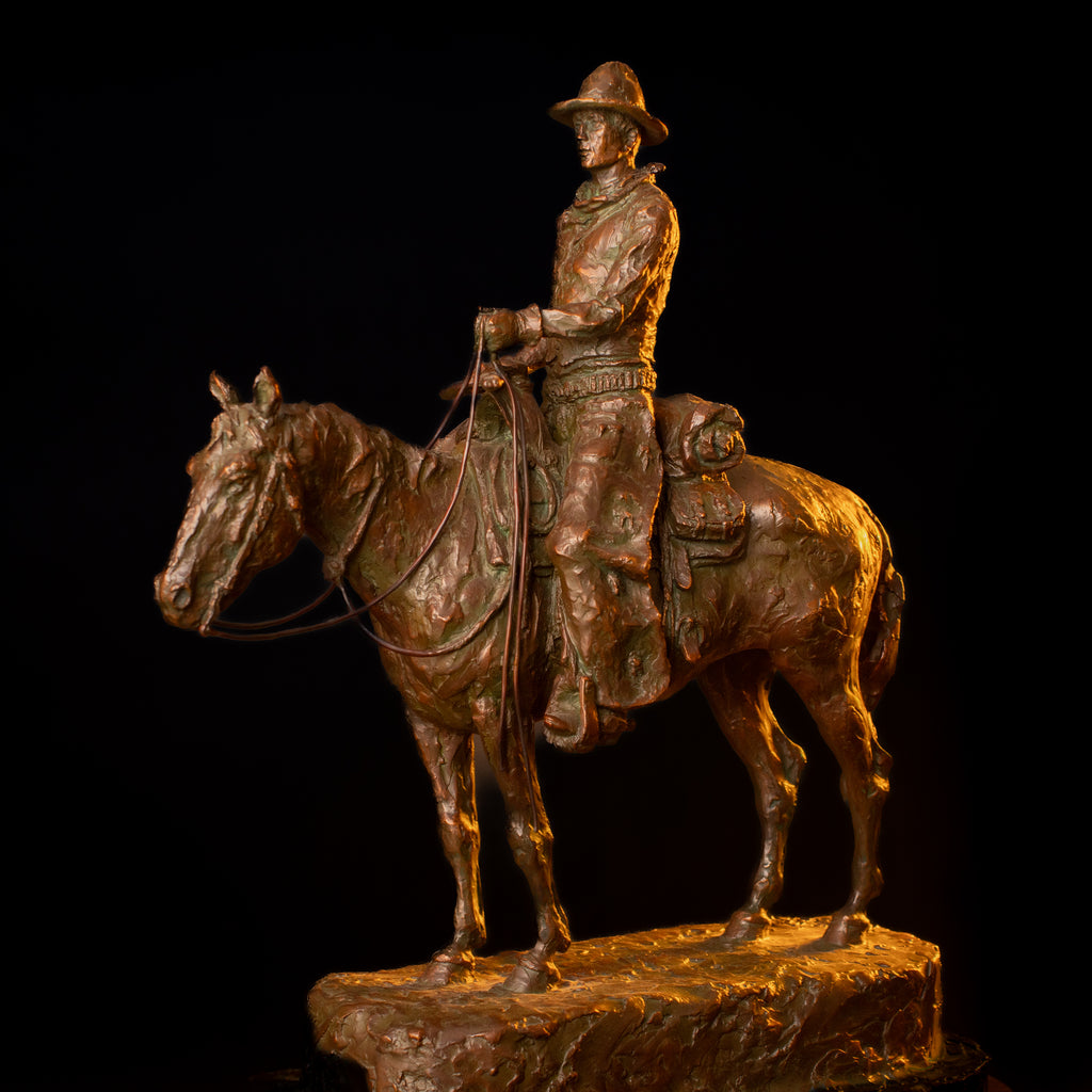 Trail Boss Maquette (Edition of 30) by Scott Rogers | Bronze | Sage Creek Gallery | Angle 2