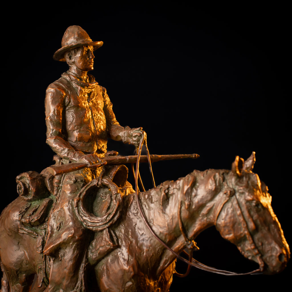 Trail Boss Maquette (Edition of 30) by Scott Rogers | Bronze | Sage Creek Gallery | Close Up 1