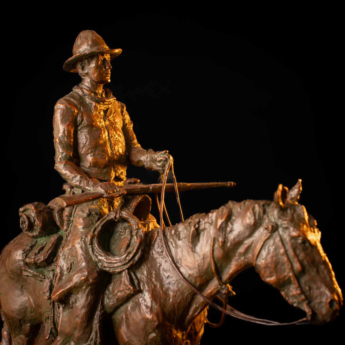 Trail Boss Maquette (Edition of 30) by Scott Rogers | Bronze | Sage Creek Gallery | Close Up 1