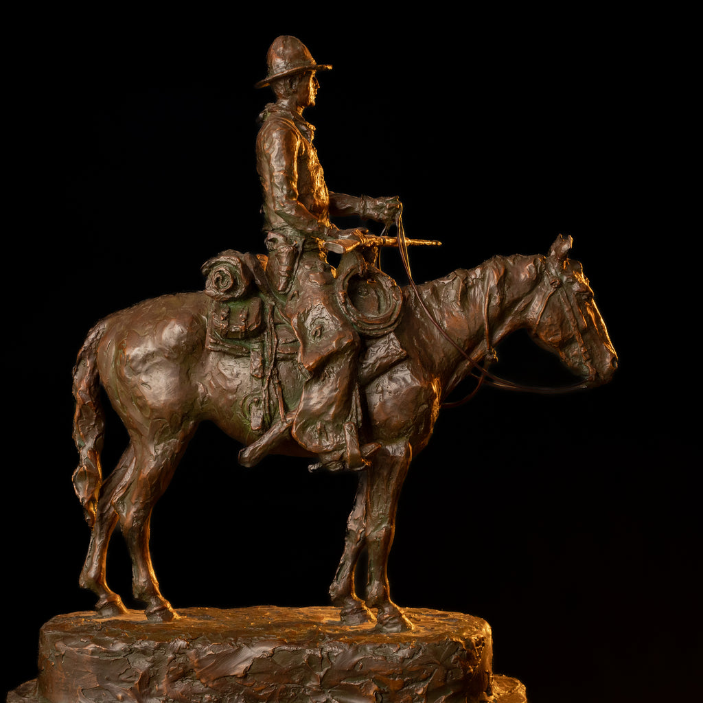 Trail Boss Maquette (Edition of 30) by Scott Rogers | Bronze | Sage Creek Gallery | Side 1
