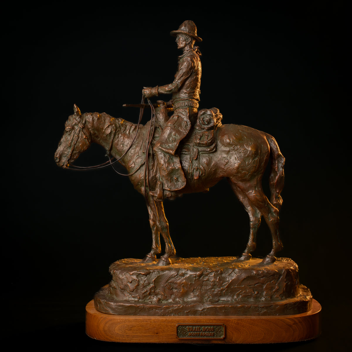 Trail Boss Maquette (Edition of 30) by Scott Rogers | Bronze | Sage Creek Gallery | Side 3