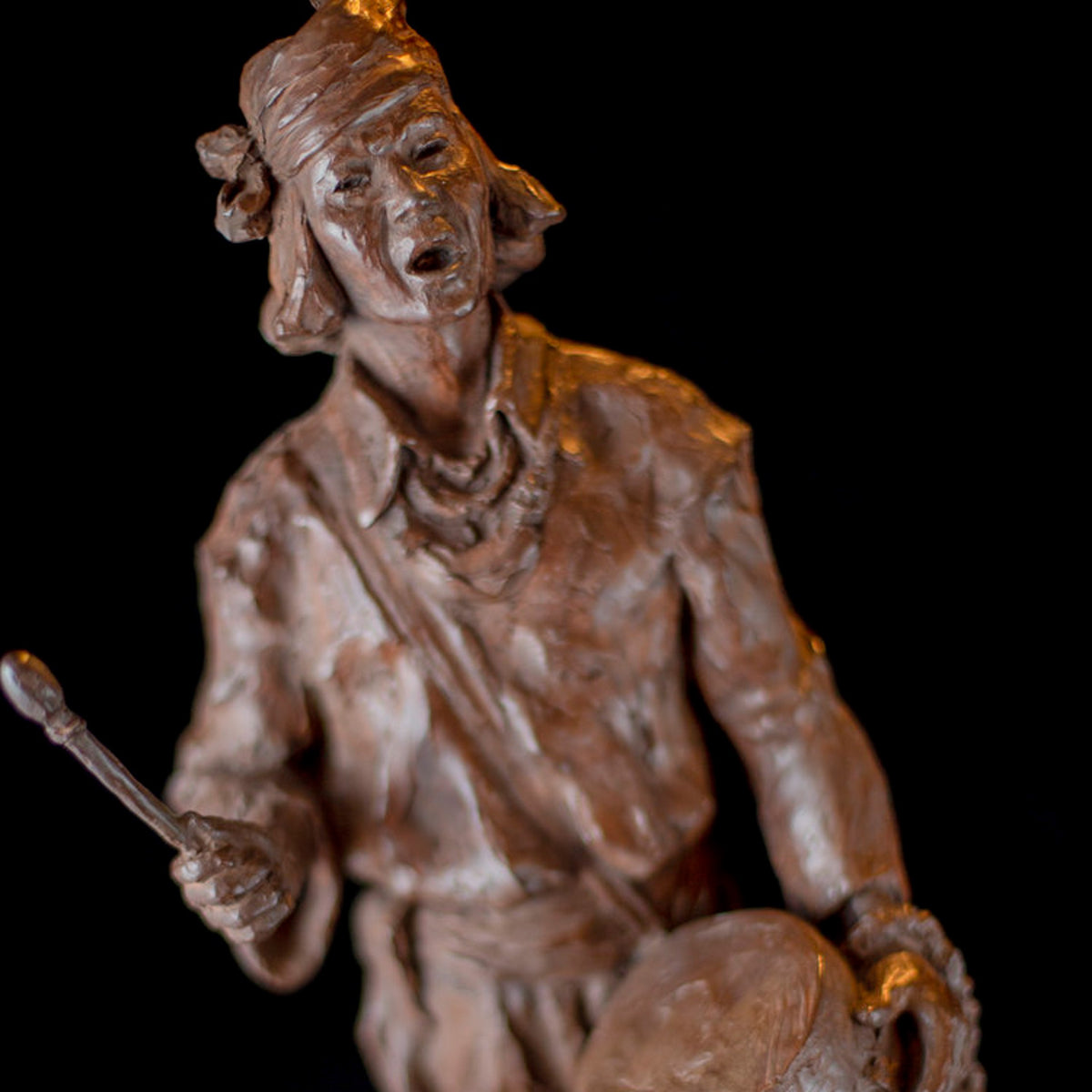 Cochiti | Scott Rogers | Bronze | Sage Creek Gallery | Closeup
