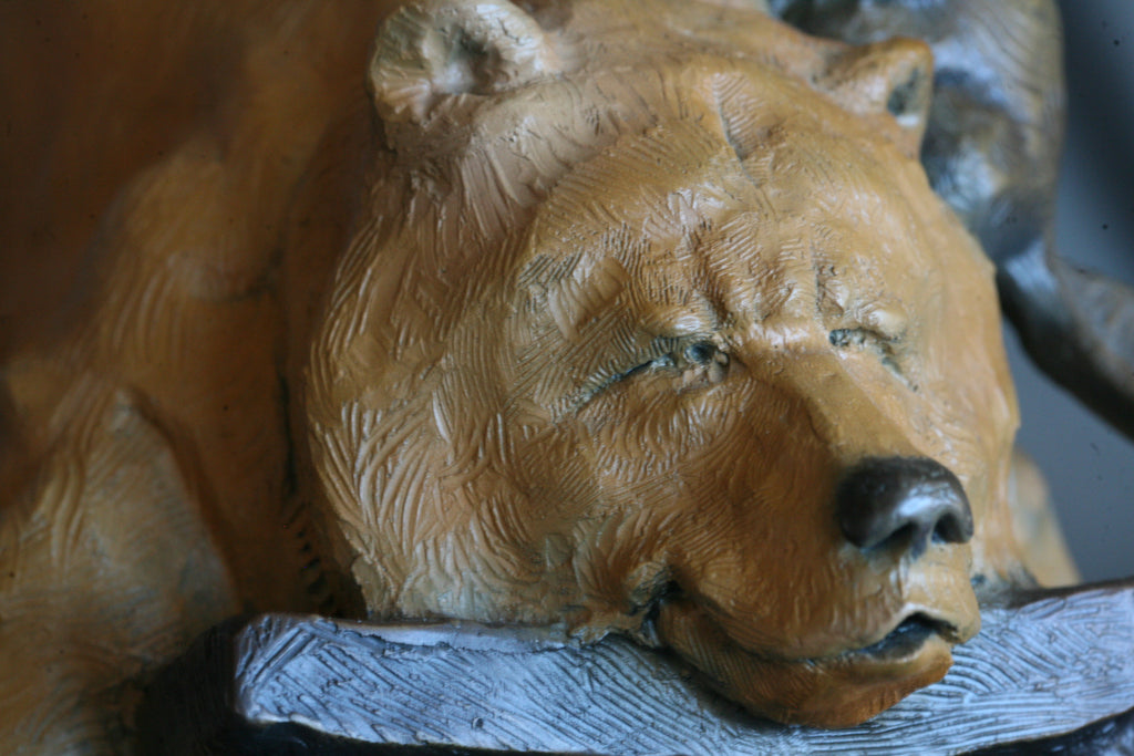 Bear Necessities (Edition of 150) by Walt Horton | Bronze | Sage Creek Gallery| Face