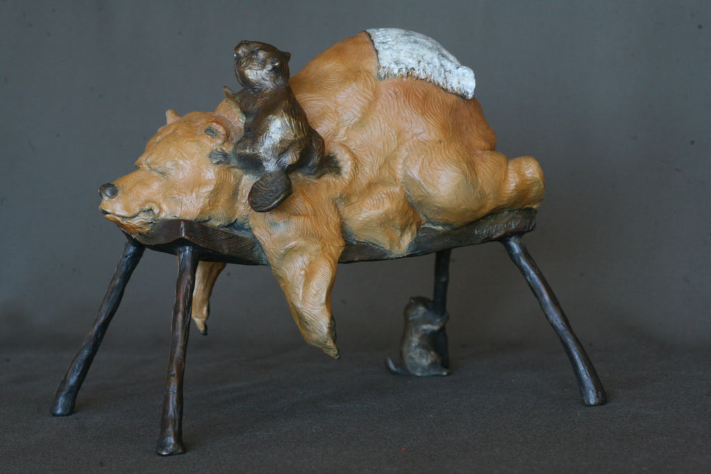 Bear Necessities (Edition of 150) by Walt Horton | Bronze | Sage Creek Gallery | Side