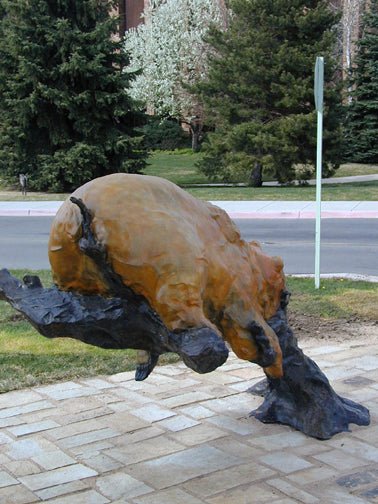 Bear Pause (Monument) (Edition of 27) by Walt Horton | Bronze | Sage Creek Gallery | Back