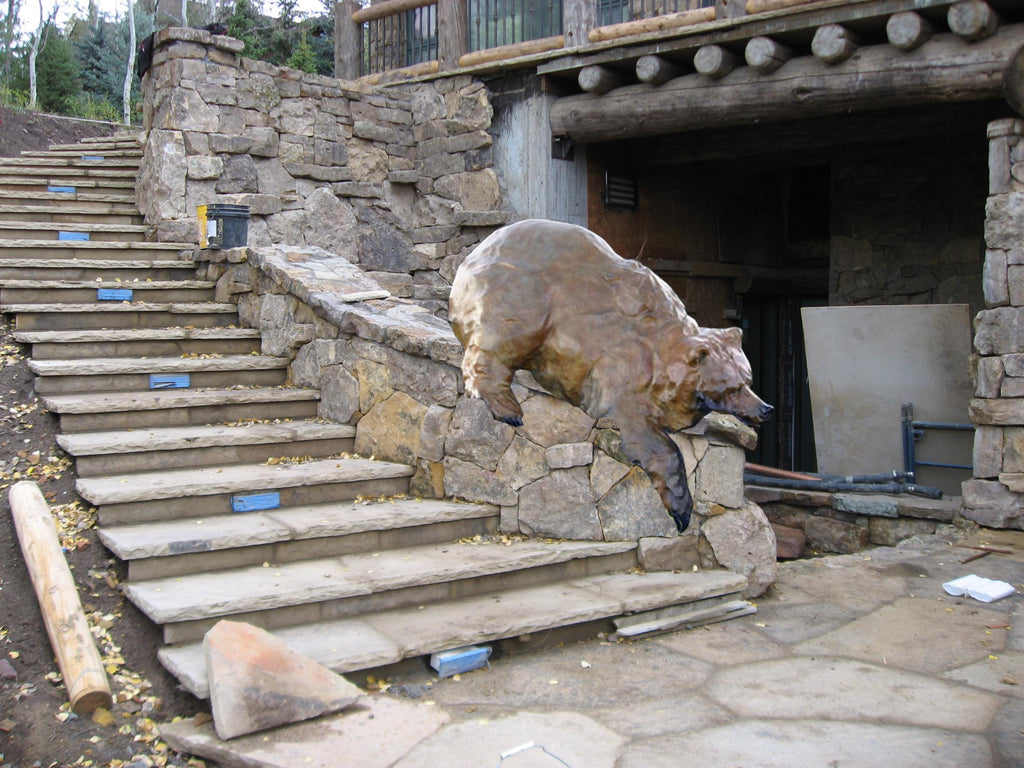 Bear Pause (Monument) (Edition of 27) by Walt Horton | Bronze | Sage Creek Gallery | Railing