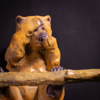 Embearassed, Bathroom Tissue Holder (Edition of 300) by Walt Horton | Bronze | Sage Creek Gallery | Closeup