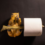 Embearassed, Bathroom Tissue Holder (Edition of 300) by Walt Horton | Bronze | Sage Creek Gallery | Closeup2