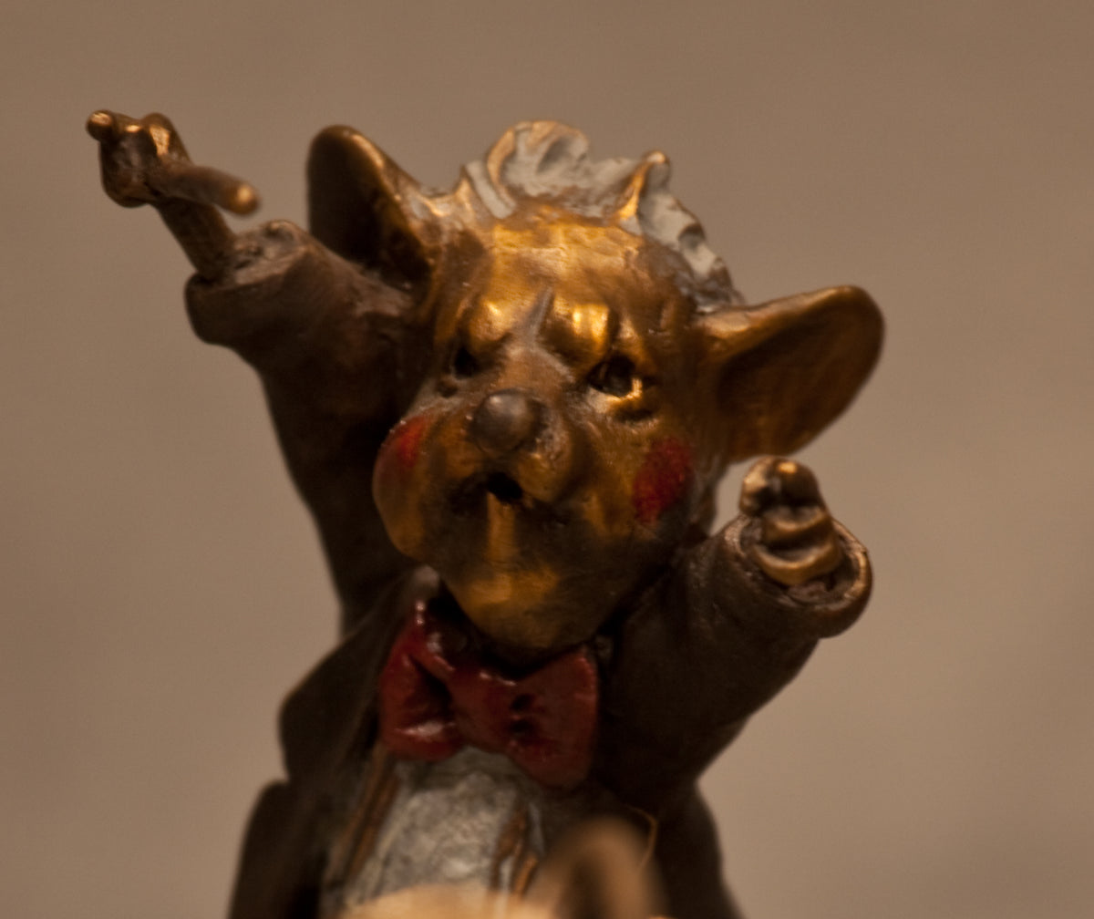 Micetro (On a Stand) (Edition of 120) by Walt Horton | Bronze | Sage Creek Gallery | Closeup Conductor 3
