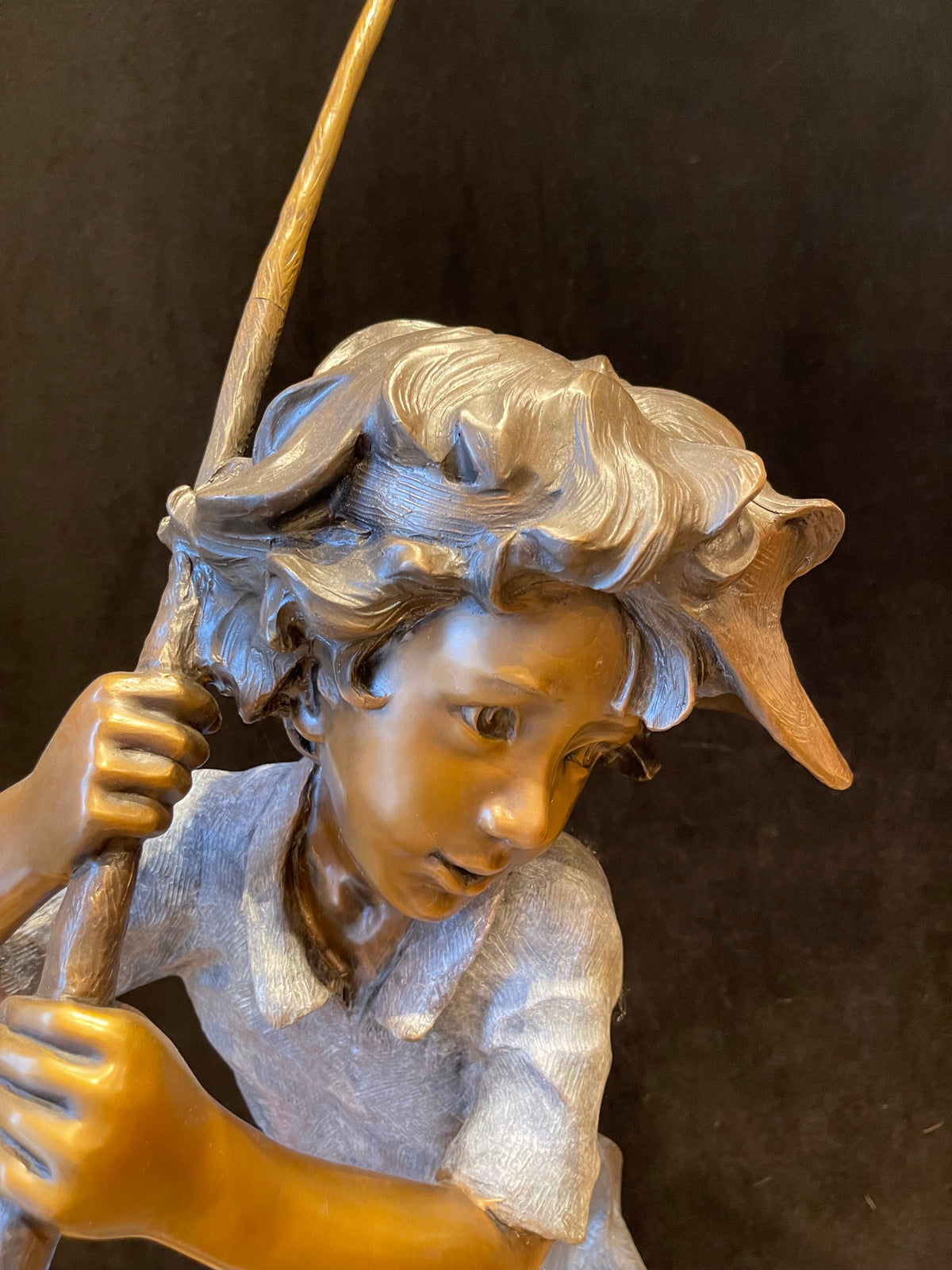 Puttin' Along (Edition of 50) by Walt Horton | Bronze | Sage Creek Gallery | Face