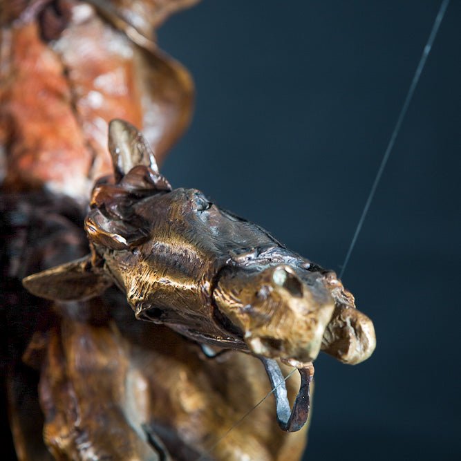 Smoked Trout (Edition of 150) by Walt Horton | Bronze | Sage Creek Gallery | Close Up 1