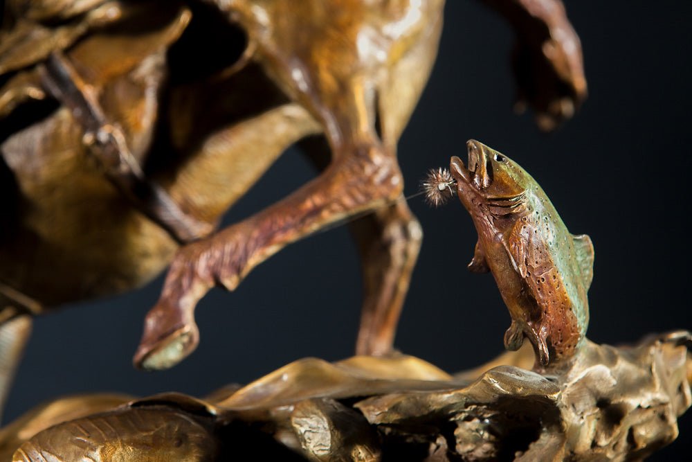 Smoked Trout (Edition of 150) by Walt Horton | Bronze | Sage Creek Gallery | Close Up 3