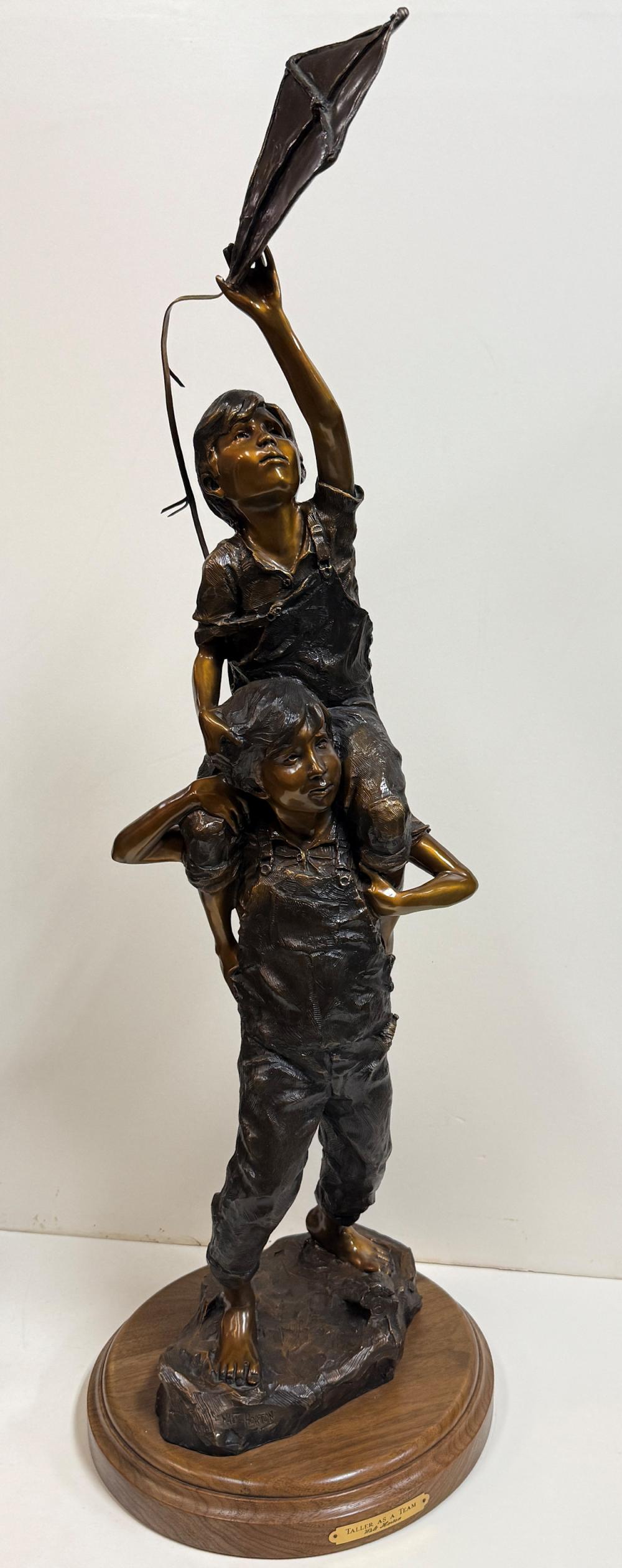Taller as a Team (Edition of 125) by Walt Horton | Bronze | Sage Creek Gallery | Close Up
