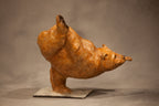 Yoga Bear (Dancer Pose) (Edition of 200) by Walt Horton | Bronze | Sage Creek Gallery | Close Up