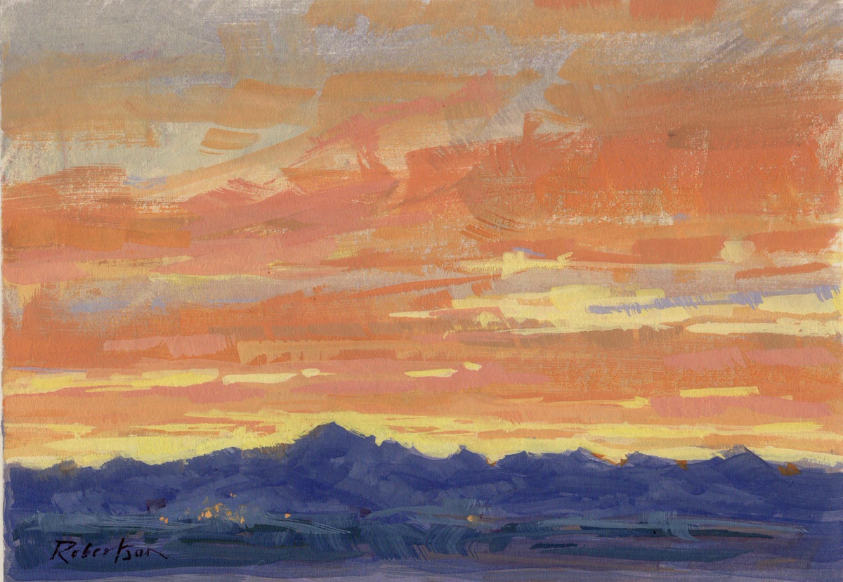 Closing of the Day | Cecilia Robertson | Gouache | Sage Creek Gallery